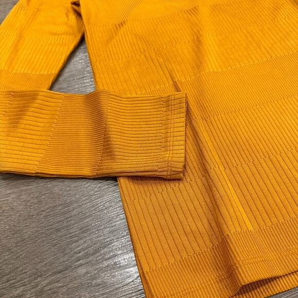 Scotch & Soda Womens M NEW Mercerized Square Neck Top Stretch Long Sleeve Orange - Picture 4 of 10